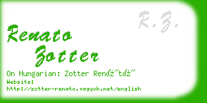 renato zotter business card